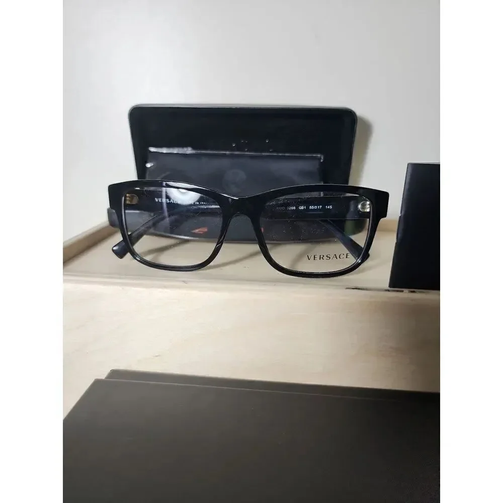 New Authentic Versace 3266 GB1 Eyeglasses Black 55-17 145